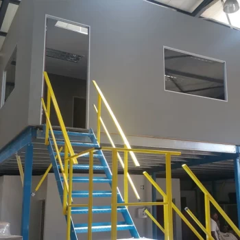 mezzanine floor with office